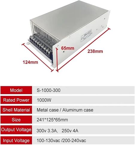 1000W تبديل التبديل مزود الطاقة AC-DC الحالي والجهد قابل للتعديل 0-250V 4A 0-300V 3.5A (0-400V 2.5A ، 220V) in Saudi Arabia