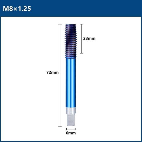 Fluteless Forming Machine Taps M2-M12 Blue Coated Thread Tap Metric Tap Drill Extrusion Taps 1Pcs(M5x0.8) in Saudi Arabia