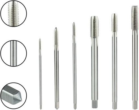 Screw Taps Machine Thread Tap 90-150 Long Shank Straight Flute Screw Tap Metric Plug Tap M2-M12 for Metalworking Tools 1Pcs(M8x1x100) in Saudi Arabia