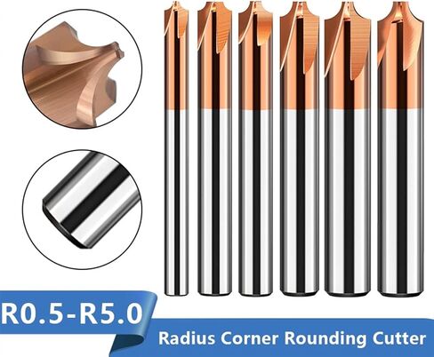 زاوية حول نهاية كربيد المغلفة R0.5-R5.0 جهاز التوجيه الآلي بت 1pcs (R1.0xd4x50l) in Saudi Arabia