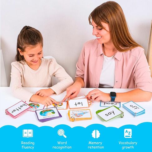 250 Sight Words Flash Cards for Kindergarten with Pictures, Dolch Sight Words Pre-K for Toddlers 3 4 5 6 7 8 Years, High Frequency Words Reading Cards for Kids Ages 4-8, Preschool - Simply Magic in Saudi Arabia