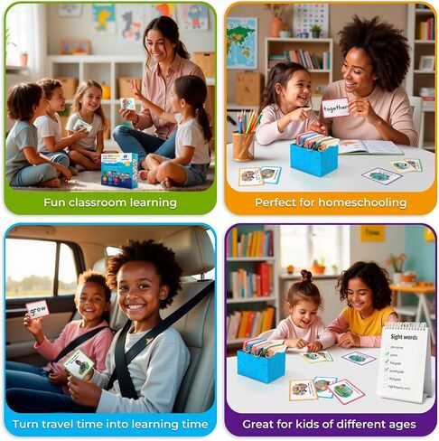 250 Sight Words Flash Cards for Kindergarten with Pictures, Dolch Sight Words Pre-K for Toddlers 3 4 5 6 7 8 Years, High Frequency Words Reading Cards for Kids Ages 4-8, Preschool - Simply Magic in Saudi Arabia