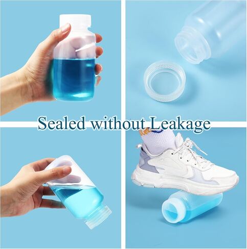 Hoolerry 72 Pcs 16oz/ 500ml Plastic Sample Bottles Laboratory Grade Polypropylene Wide Mouth Reagent Bottles Clear Liquids Storage Containers with Lids Leak Proof Containers for Lab Classroom in Saudi Arabia