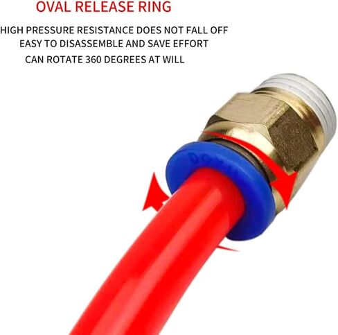 30PCS PC Hose Male Thread BSPT 1/4" 1/2" 1/8 "3/8" Air Nipple Brass Quick Coupling Air Pneumatic Fitting 4mm 6mm 8mm 10mm 12mm(30PCS PC6-04) in Saudi Arabia