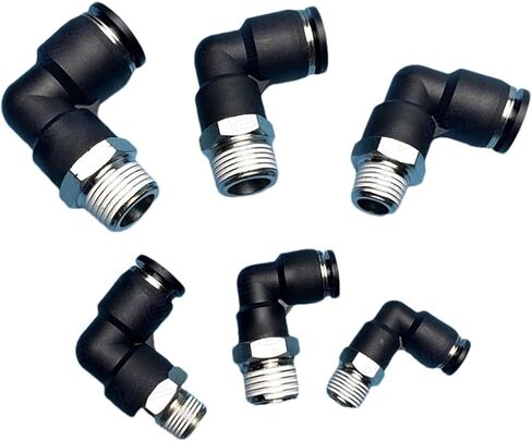 1pcs PL Hole 5/32 3/16 5/16 PT Thread 1/8" 1/4" 1/2" External Elbow Pneumatic Quick Connector Quick Release Pipe Air Connector(PL 1I2-03 (PT3I8)) in Saudi Arabia
