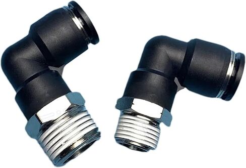 1pcs PL Hole 5/32 3/16 5/16 PT Thread 1/8" 1/4" 1/2" External Elbow Pneumatic Quick Connector Quick Release Pipe Air Connector(PL 1I2-03 (PT3I8)) in Saudi Arabia