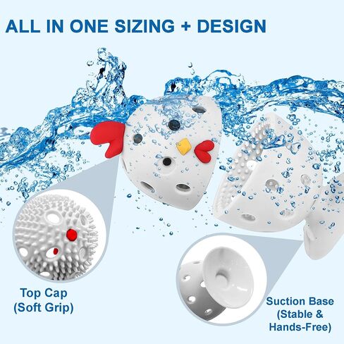 Egg Washer for Fresh Eggs, Egg Scrubber for Fresh Eggs, 2 Reusable Silicone Chicken Shaped Scrubs, Chicken Egg Cleaner, Eggshell Cleaner for Poultry Farm, Housewife Tools Vegetable Processing (Gray) in Saudi Arabia
