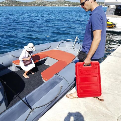 Marine Tank, 6 Gallon Outboard Marine Boat Transfer Tank with 9.8ft Hose, Gauge, I-Shaped Handle, Easy to Carry for Outboard Engine Boats,Fishing Boat, Deck Boat,Yacht in Saudi Arabia