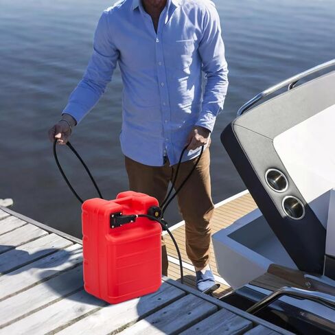 Marine Tank, 6 Gallon Outboard Marine Boat Transfer Tank with 9.8ft Hose, Gauge, I-Shaped Handle, Easy to Carry for Outboard Engine Boats,Fishing Boat, Deck Boat,Yacht in Saudi Arabia