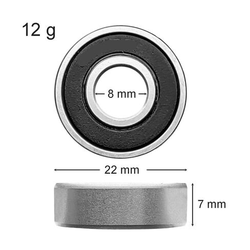 10pcs 608 Skate Scater Skater Wheels Baring Bearing Roller Precision Mafts التي تحمل الصلب 608Rs (ABEC 3) in Kuwait