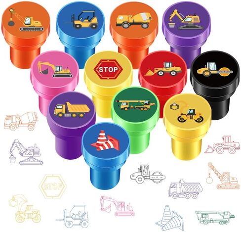 24 PCS Camp Stampers ، Adventure Adventure Holiday Stamps Supplies Suppories Fords Favors for Kids Boys Girls School Classroom Gwhats Carnival ، Godie Bag Higds Baby Shower (6 Colors) in Saudi Arabia