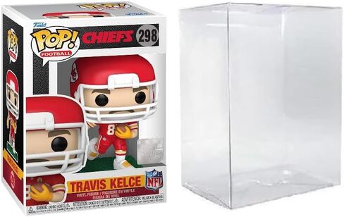 فونكو بوب! NFL Chiefs Travis Kelce #298 Vinyl Figure مع حالة عرض واقية ، Red Jersey in Kuwait