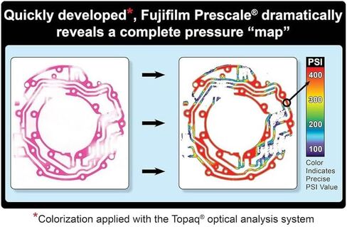 Fujifilm Prescale Sample - Ultra Low LLLW (3LW) - Surface Pressure Mapping - Pressure Indicating Film - Tactile Sensor - Pressure Range 28-85 PSI; 4 in. x 3 in. Sheet in Saudi Arabia