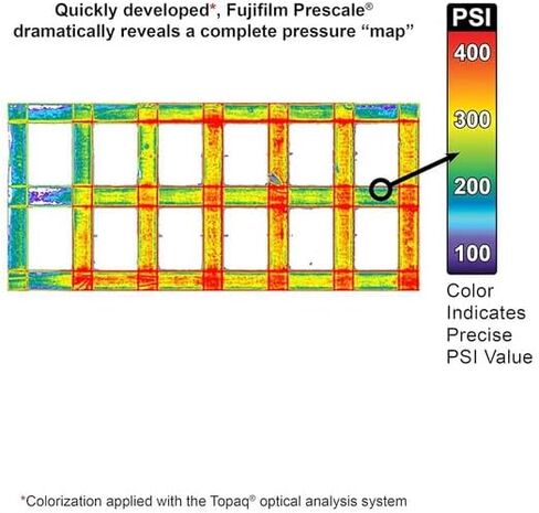 Fujifilm Prescale Sample - Ultra Low LLLW (3LW) - Surface Pressure Mapping - Pressure Indicating Film - Tactile Sensor - Pressure Range 28-85 PSI; 4 in. x 3 in. Sheet in Saudi Arabia