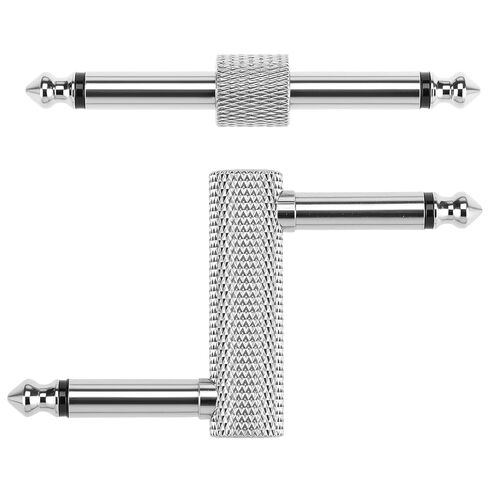 QWORK Guitar Pedal Cables, 6.35mm (1/4") Male to Male Guitar Pedal Patch Connector Effect Pedal Coupler (2 L & 2 Z Type Connectors) in Saudi Arabia