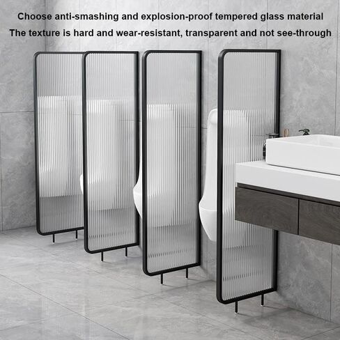 Urinal Screen Toilet Partition,Public Health Partition Urinal Privacy Screen Panels Partition Protection Screen,Urinal Partition Wall Divider Translucent Glass Panels Uri,Partition*2-H140cm in Kuwait