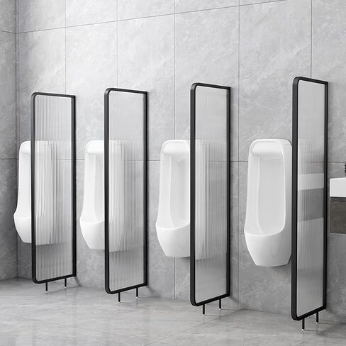 Urinal Screen Toilet Partition,Public Health Partition Urinal Privacy Screen Panels Partition Protection Screen,Urinal Partition Wall Divider Translucent Glass Panels Uri,Partition*2-H140cm in Kuwait