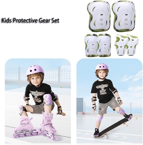 Kids Knee Pads Elbow Pads Wrist Guards Set for 3-12 Years Child Protective Gear Set for Roller Skates, Cycling, Bike, Skateboard, Inline Skating, Scooter Sports in Saudi Arabia