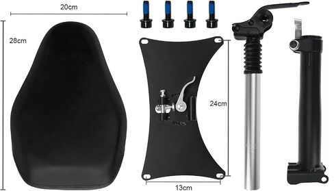 Electric Scooter Seat Height Adjustable, Leather Saddle with Shock Absorbers,Removable Detachable Seat of Electric Scooter Parts and Accessories in Saudi Arabia