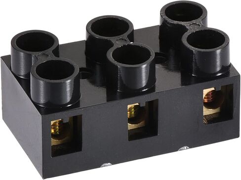 MECCANIXITY Terminal Block 500V 20A Dual Row 3 Positions Screw Electric Barrier Strip 5Pcs in Saudi Arabia