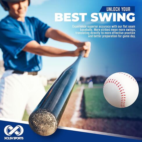Pitching Machine Foam Baseballs - 12 Pack Baseballs مع Feel Game Feel - كرات رغوة عالية الكثافة لممارسة الضرب - لا توجد معدات ممارسة ضربات - المعدات الرياضية - 12 كرة in Kuwait
