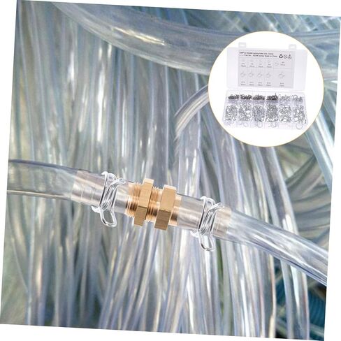 Artibetter 250pcs مزدوج سلك خرطوم مقاطع خيار مجموعة التشويش على السحابات المشبك لمشبكات أنابيب الماء المشابك in Saudi Arabia