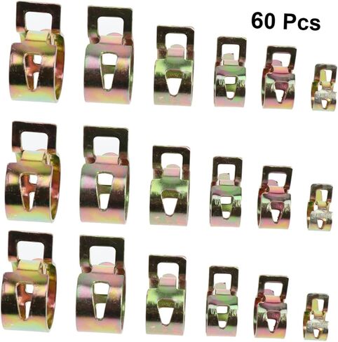 LIFKOME Hose Spring Clamp Set 7mm 17mm 60 Pcs Assorted Size Spring Clips Clamp for Water Pipe Air Hose Line in Saudi Arabia
