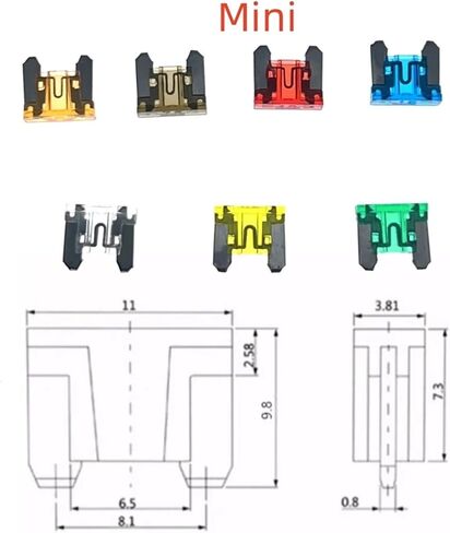 Mini Small Medium Car Fuses Car Inserts 2 3 4 5 7.5 10 15 20 A Insurance Tablets 10Pcs(7.5A,Small-10pcs) in Saudi Arabia