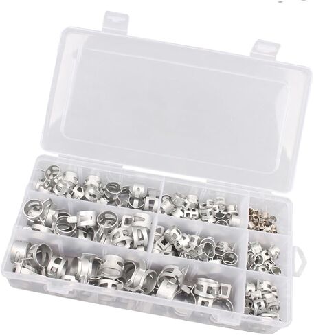 ARTIBETTER 160pcs Spring Band Clamp Metal Hose Clamps Water Hoses Elastic Metal Hoops Versatile Fastening for Lines in Saudi Arabia