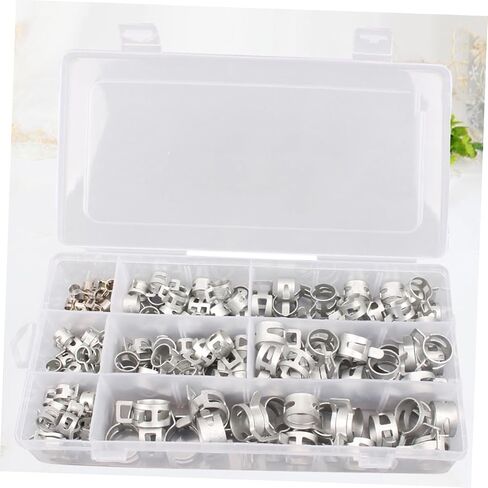 ARTIBETTER 160pcs Spring Band Clamp Metal Hose Clamps Water Hoses Elastic Metal Hoops Versatile Fastening for Lines in Saudi Arabia