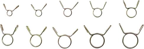 10pcs Fuel Line Hose Water Pipe Air Tubing Spring Clips Clamps 5-31MM Hose Clamp Clamps for Water and Gas Pipes(9MM) in Saudi Arabia
