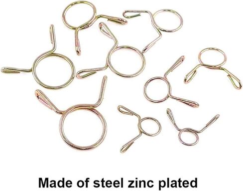 10pcs Fuel Line Hose Water Pipe Air Tubing Spring Clips Clamps 5-31MM Hose Clamp Clamps for Water and Gas Pipes(9MM) in Saudi Arabia