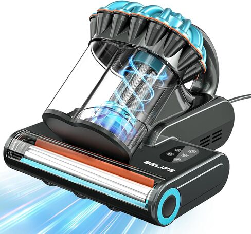 Belife M8 Mattress Vacuum Cleaner, 18Kpa 550W Bed Cleaner with UV & Hot Air & HEPA Filter, High Heating Double-Cup Handheld Couch Cleaner for Sofa Pillow Crib Pet Hair, Corded in Kuwait
