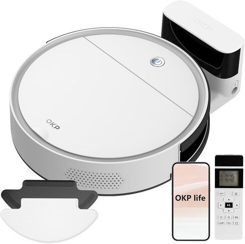 فراغ الروبوت K5 مع وقت تشغيل 120 دقيقة ، منظف الفراغات المتفوقة متوافق مع Alexa/APP/Wi-Fi ، فراغ روبوت هادئ ميني الشحن الذاتي للسجاد والأرضيات الصلبة لأصحاب الحيوانات الأليفة والمرأة in Saudi Arabia