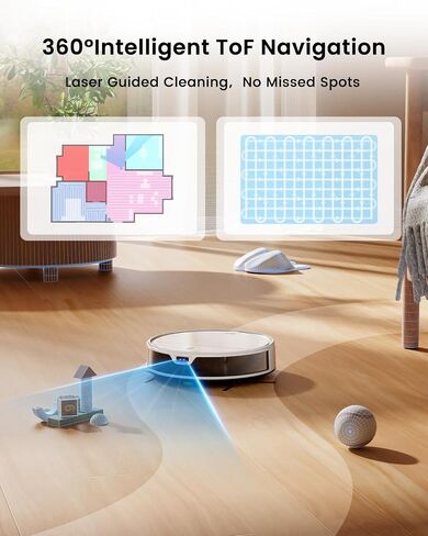 فراغ الروبوت K5 مع وقت تشغيل 120 دقيقة ، منظف الفراغات المتفوقة متوافق مع Alexa/APP/Wi-Fi ، فراغ روبوت هادئ ميني الشحن الذاتي للسجاد والأرضيات الصلبة لأصحاب الحيوانات الأليفة والمرأة in Kuwait