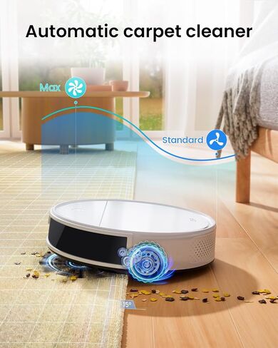 فراغ الروبوت K5 مع وقت تشغيل 120 دقيقة ، منظف الفراغات المتفوقة متوافق مع Alexa/APP/Wi-Fi ، فراغ روبوت هادئ ميني الشحن الذاتي للسجاد والأرضيات الصلبة لأصحاب الحيوانات الأليفة والمرأة in Kuwait