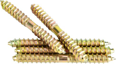 M6x60mm Double Ended Screws, 10 PCS Dowel Screws, Wood to Wood Self-Tapping Dowel Screws for Furniture Wood Connecting in Saudi Arabia