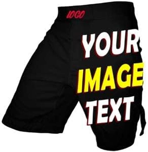 صمم MMA BJJ Cross Training Shorts -Trunks Trunks Fight Shorts Black No GI ، تصارع ، Jiu Jitsu in Kuwait