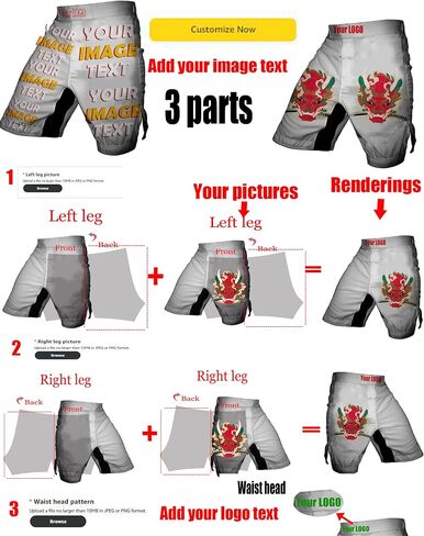 صمم MMA BJJ Cross Training Shorts -Trunks Trunks Fight Shorts Black No GI ، تصارع ، Jiu Jitsu in Kuwait