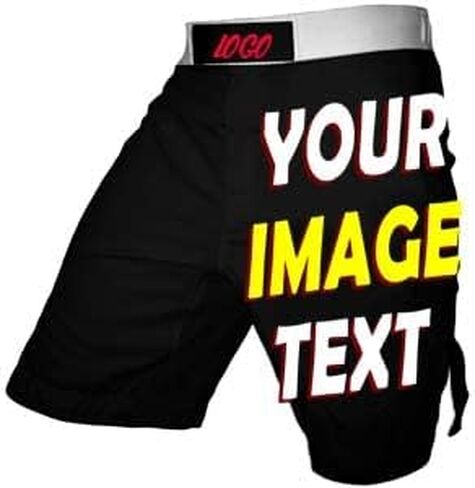 صمم MMA BJJ Cross Training Shorts -Trunks Trunks Fight Shorts Black No GI ، تصارع ، Jiu Jitsu in Kuwait