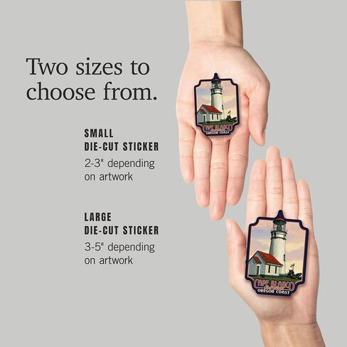 Die Cut Sticker Cape Blanco Lighthouse, Oregon, Oregon Coast, Vinyl Sticker 3 to 6 inches, (Waterproof Decal for Cars, Water Bottles, Laptops, Coolers), Large in Saudi Arabia