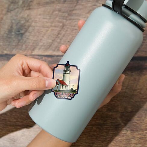Die Cut Sticker Cape Blanco Lighthouse, Oregon, Oregon Coast, Vinyl Sticker 3 to 6 inches, (Waterproof Decal for Cars, Water Bottles, Laptops, Coolers), Large in Saudi Arabia