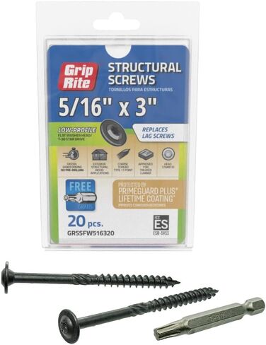 GRSSFW516320-GRIP-RITE 5/16 × 3 PRIMERATER PLIST T-30 STAR DRIV in Saudi Arabia
