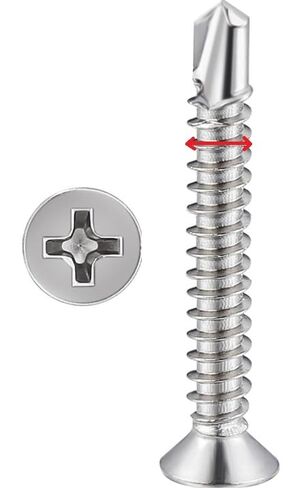 مسامير رأس البوق ذاتية عالية الجودة ، طولها 30 مم ، قطر رأس 7.6 مم ، قطر عمود 4.2 مم ، 100 عبوة in Kuwait