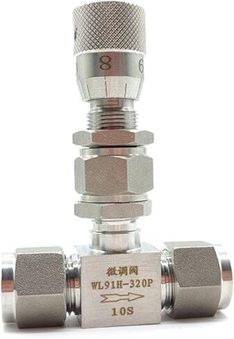 Double Ferrule Micro regulating Valve 6mm 8mm 10mm Stainless Steel Micrometering Needle Valve with Scale(0.25 Inch) in Saudi Arabia