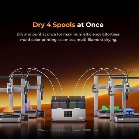 Creality SpacePi X4 3D Printer Filament Dryer,3D Filament Storages for Keeping Filament Dry,Filament Dehydrator Compatible with 1.75/2.85mm PLA PETG ABS Nylon PA TPU,3D Printer Filament Spool Holder in Saudi Arabia