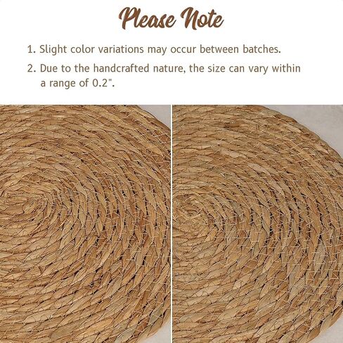 13 in Round Woven Placemats Plate Chargers Set of 10, Boho Farmhouse Rustic Woven Place Mats for Dining Table Decor, Rattan Wicker Table Mats Jute Braided Chargers for Dinner Plates in Saudi Arabia