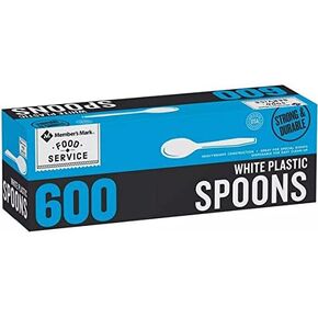 Member''s Mark Heavyweight White Plastic disposable (Spoons , Forks ,Knives) Great for home, office and picnics (Spoons) in Saudi Arabia