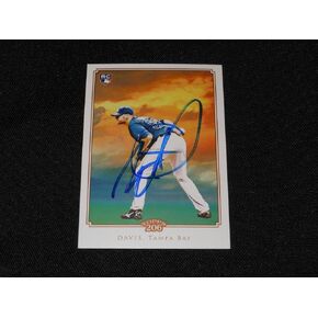 Tampa Bay Rays Wade Davis Signed 2010 Topps 206 Autograph Card S14 - MLB Autographed Baseball Cards in Kuwait