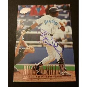 Billy McMillion Sea Dogs 1996 Fleer Excel #163 Sox Auth Signed Autograph M15 - Baseball Slabbed Autographed Cards in Saudi Arabia